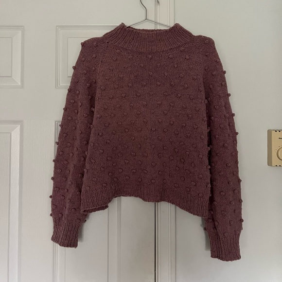 Misha and Puff inspired antique rose popcorn sweater - Picture 3 of 3